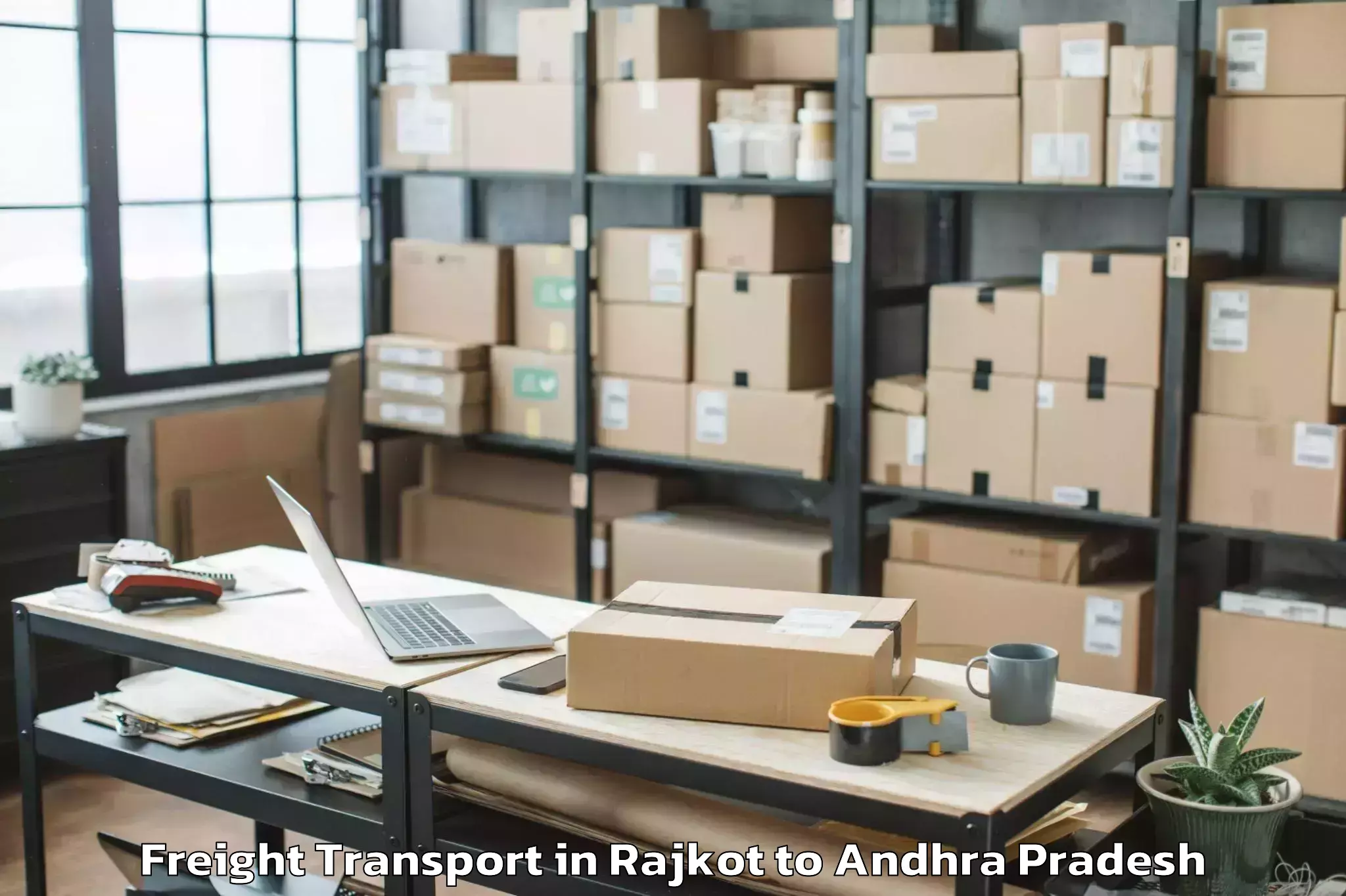 Quality Rajkot to Unguturu Freight Transport